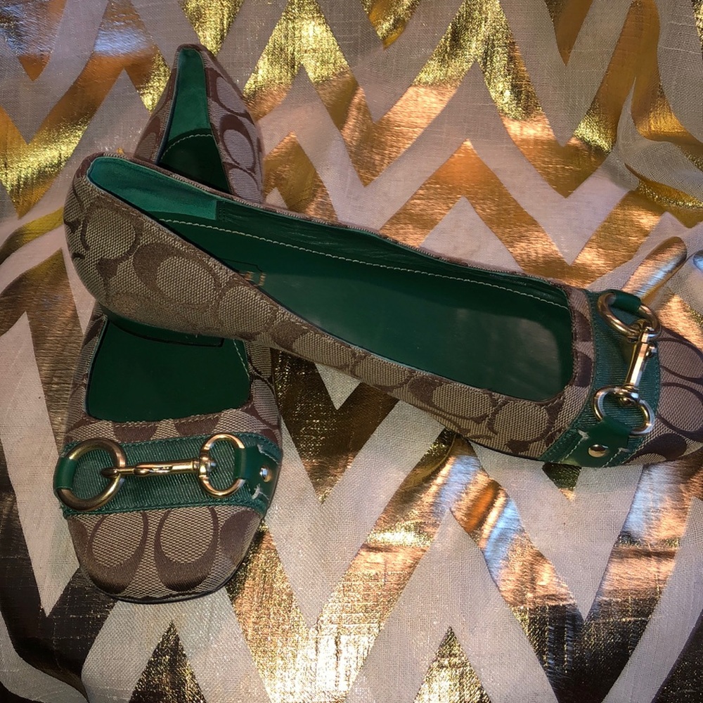 Euc Coach Green Loafers ( Bliss)
